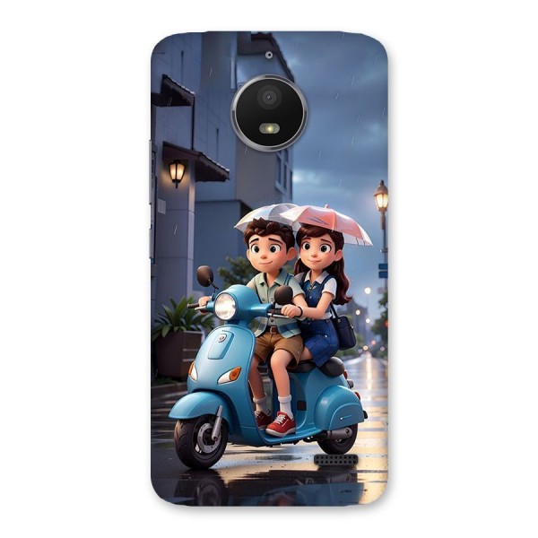 Cute Teen Scooter Back Case for Moto E4