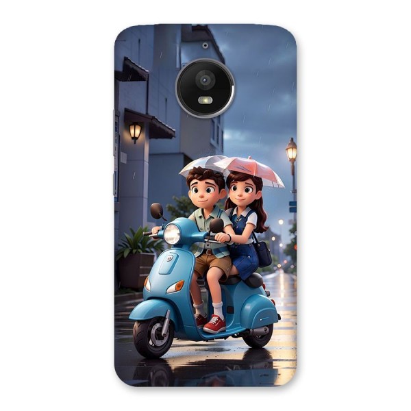 Cute Teen Scooter Back Case for Moto E4 Plus