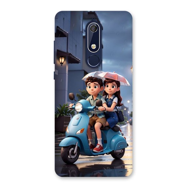 Cute Teen Scooter Back Case for Nokia 5.1