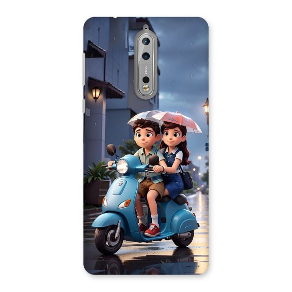 Cute Teen Scooter Back Case for Nokia 8