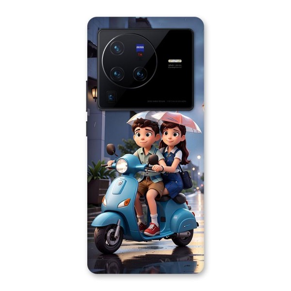 Cute Teen Scooter Back Case for Vivo X80 Pro