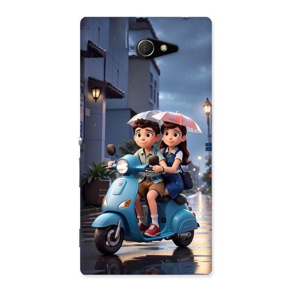 Cute Teen Scooter Back Case for Xperia M2