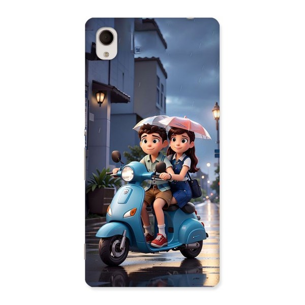 Cute Teen Scooter Back Case for Xperia M4 Aqua