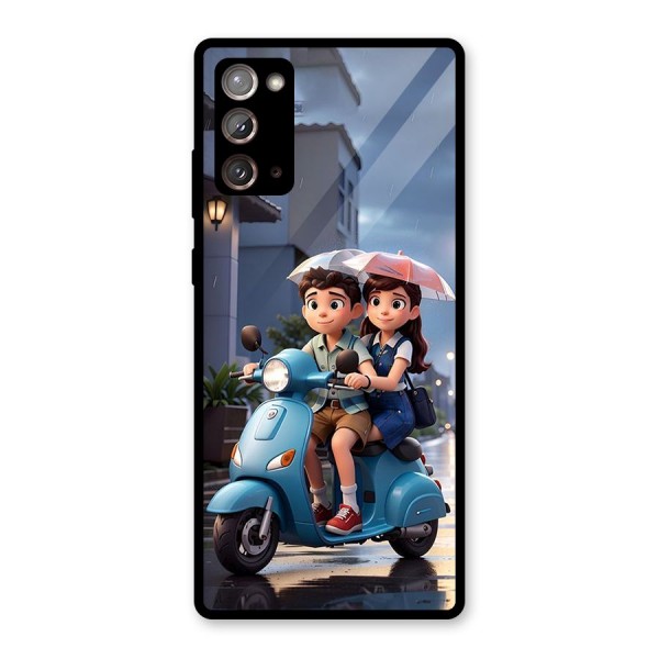 Cute Teen Scooter Glass Back Case for Galaxy Note 20