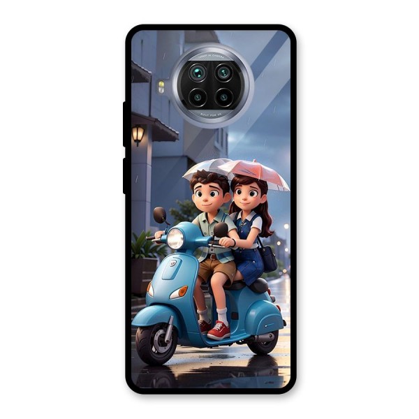 Cute Teen Scooter Glass Back Case for Mi 10i