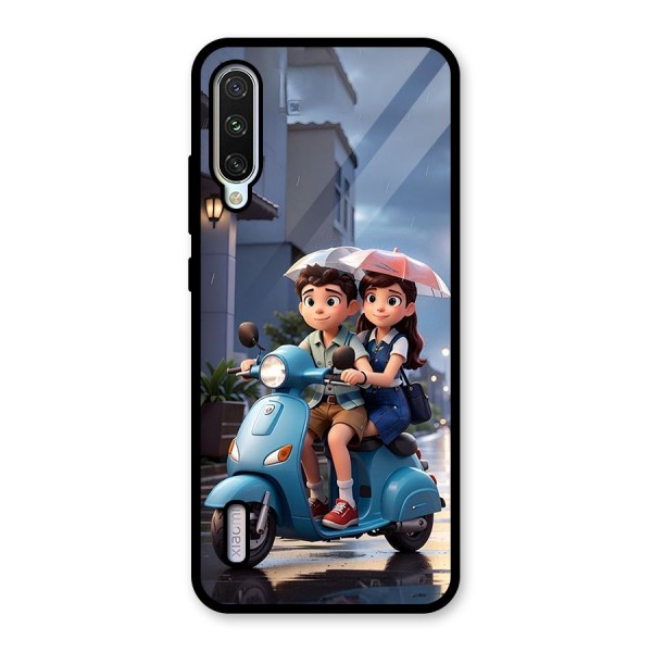 Cute Teen Scooter Glass Back Case for Mi A3