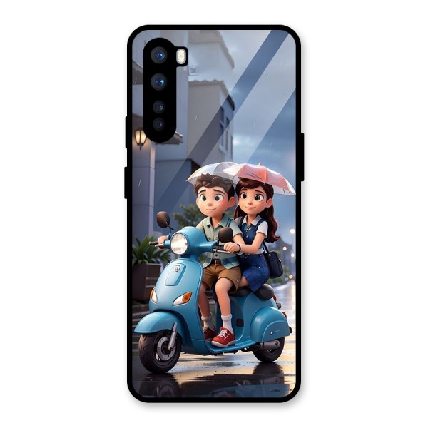 Cute Teen Scooter Glass Back Case for OnePlus Nord