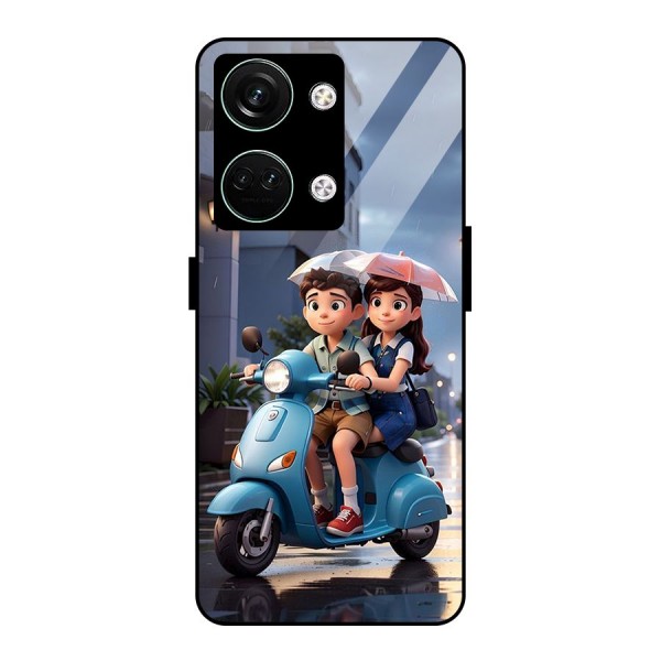 Cute Teen Scooter Glass Back Case for Oneplus Nord 3