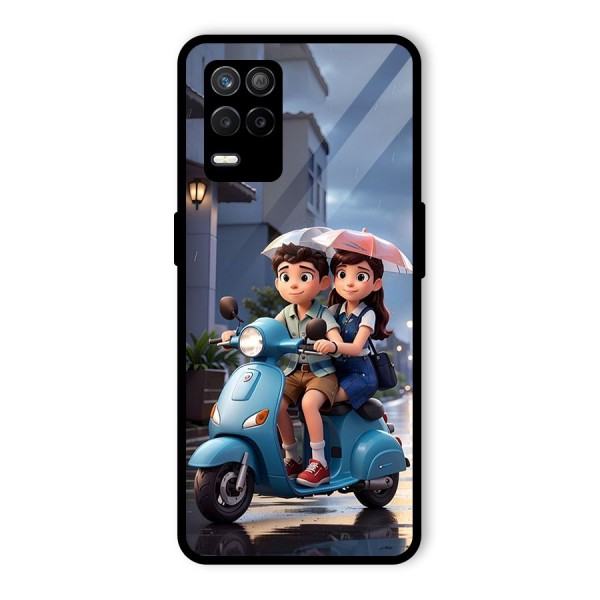 Cute Teen Scooter Glass Back Case for Realme 9 5G