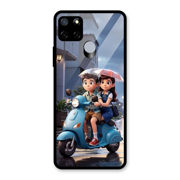 Cute Teen Scooter Glass Back Case for Realme C12