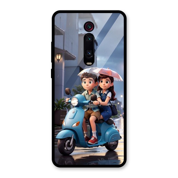 Cute Teen Scooter Glass Back Case for Redmi K20 Pro