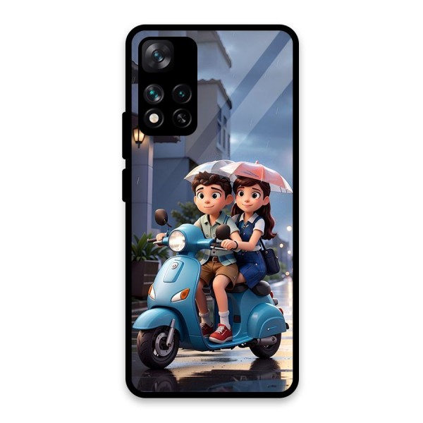 Cute Teen Scooter Glass Back Case for Xiaomi 11i 5G