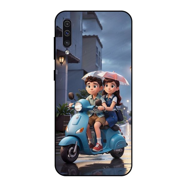 Cute Teen Scooter Metal Back Case for Galaxy A50