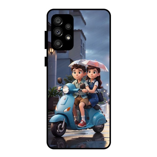 Cute Teen Scooter Metal Back Case for Galaxy A73 5G