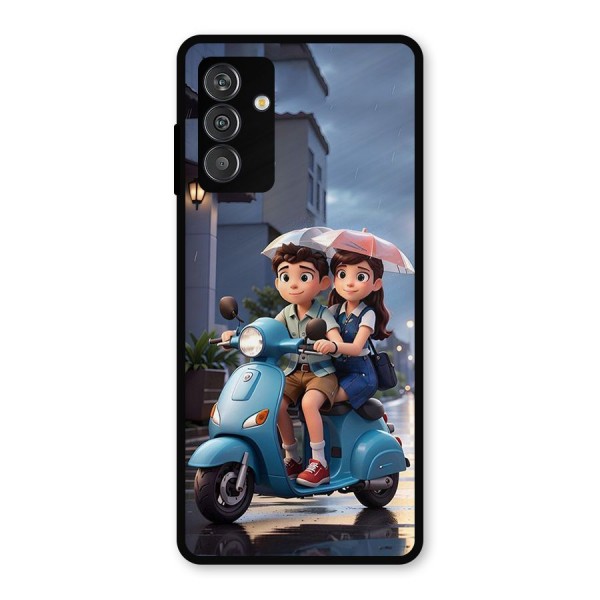 Cute Teen Scooter Metal Back Case for Galaxy F13