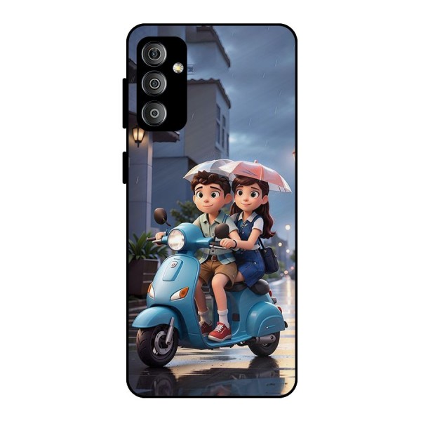 Cute Teen Scooter Metal Back Case for Galaxy F23