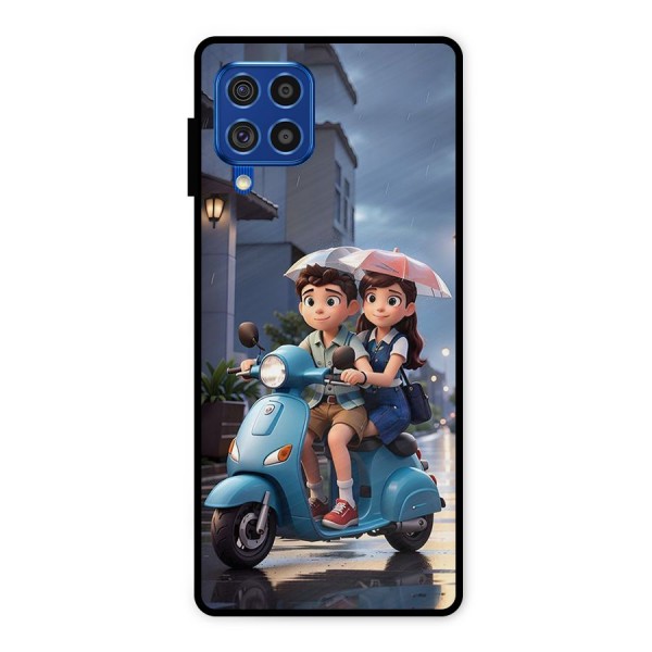 Cute Teen Scooter Metal Back Case for Galaxy F62