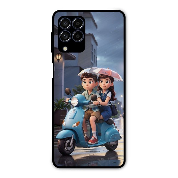 Cute Teen Scooter Metal Back Case for Galaxy M53 5G