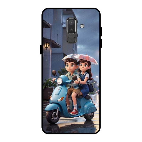 Cute Teen Scooter Metal Back Case for Galaxy On8 (2018)