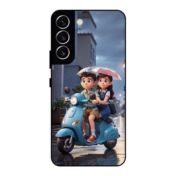 Cute Teen Scooter Metal Back Case for Galaxy S22 5G