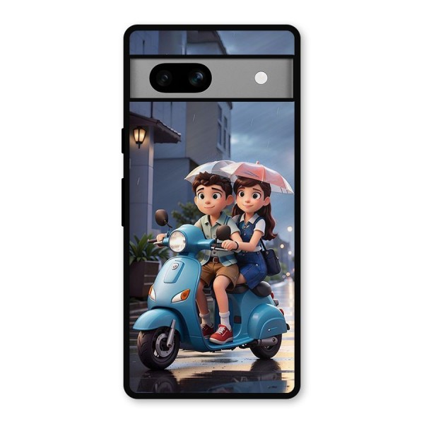 Cute Teen Scooter Metal Back Case for Google Pixel 7a