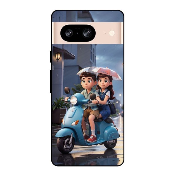 Cute Teen Scooter Metal Back Case for Google Pixel 8