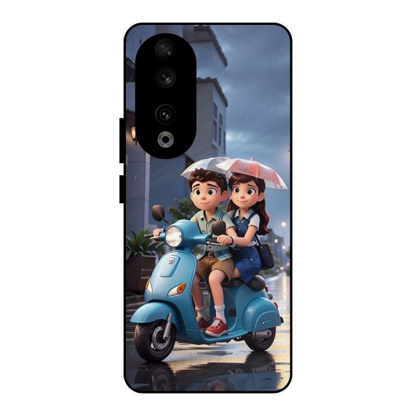 Cute Teen Scooter Metal Back Case for Honor 90