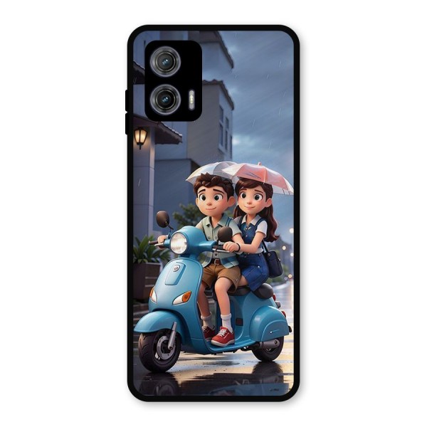 Cute Teen Scooter Metal Back Case for Moto G73