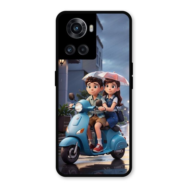 Cute Teen Scooter Metal Back Case for OnePlus 10R