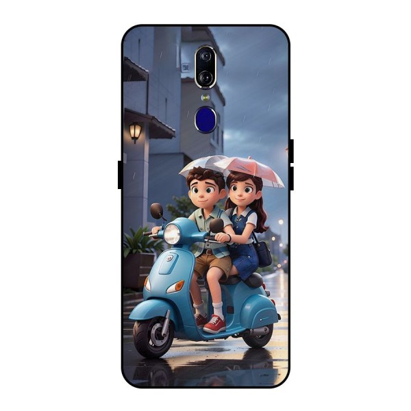 Cute Teen Scooter Metal Back Case for Oppo F11