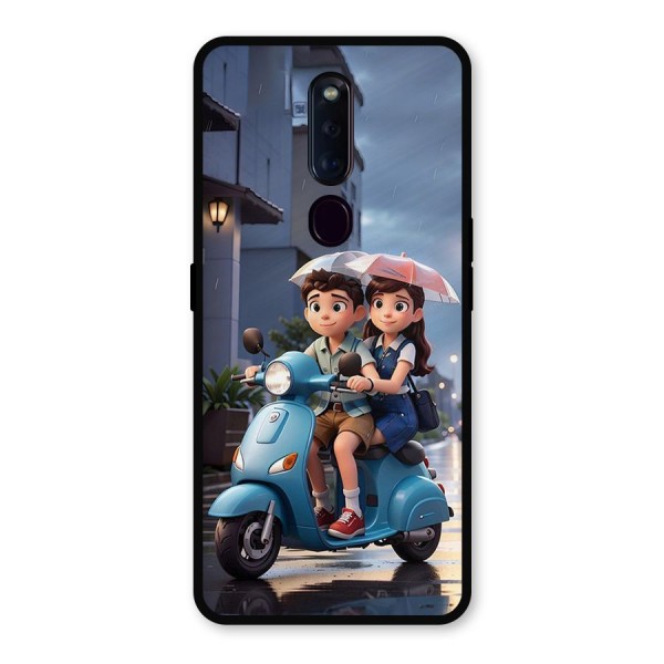 Cute Teen Scooter Metal Back Case for Oppo F11 Pro