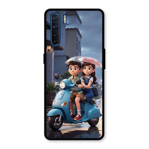 Cute Teen Scooter Metal Back Case for Oppo F15