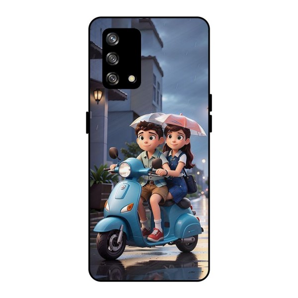 Cute Teen Scooter Metal Back Case for Oppo F19