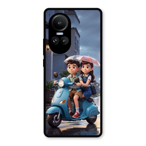 Cute Teen Scooter Metal Back Case for Oppo Reno10