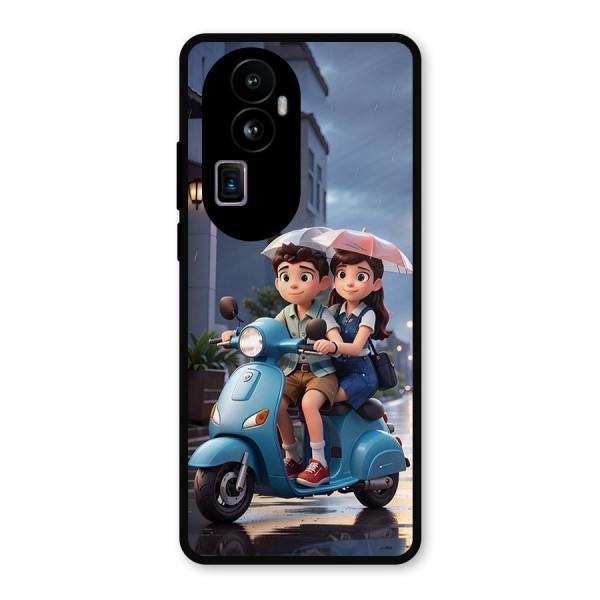 Cute Teen Scooter Metal Back Case for Oppo Reno10 Pro Plus