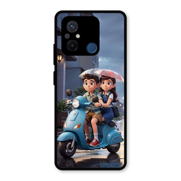 Cute Teen Scooter Metal Back Case for Poco C55