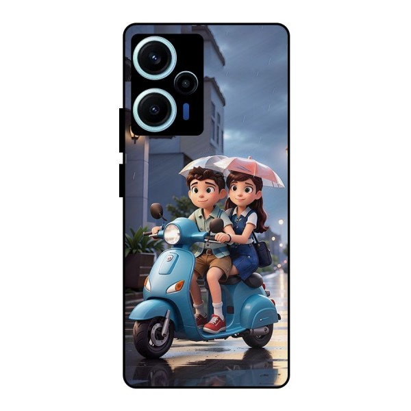 Cute Teen Scooter Metal Back Case for Poco F5