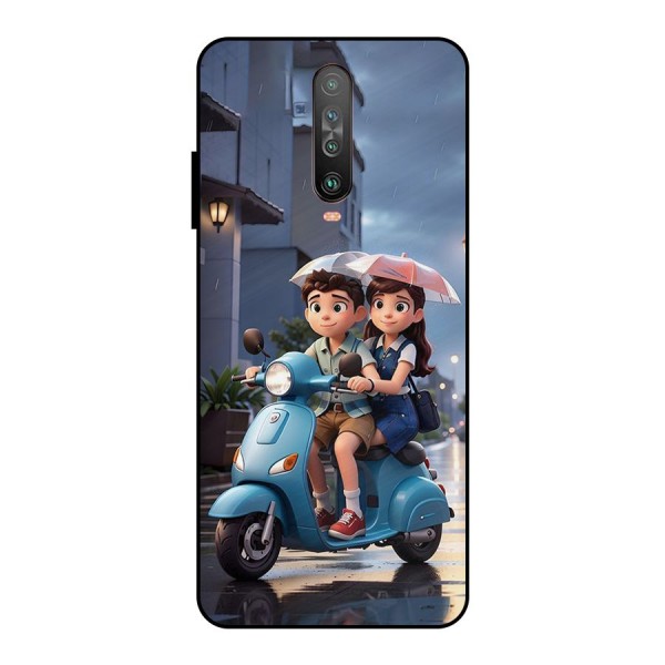 Cute Teen Scooter Metal Back Case for Poco X2