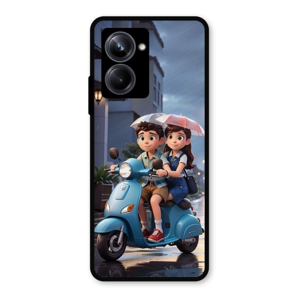 Cute Teen Scooter Metal Back Case for Realme 10 Pro