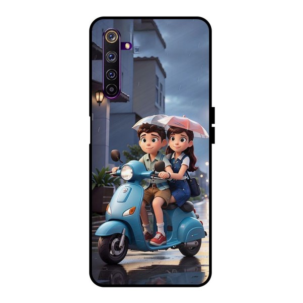 Cute Teen Scooter Metal Back Case for Realme 6 Pro