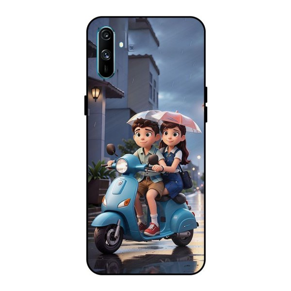 Cute Teen Scooter Metal Back Case for Realme C3