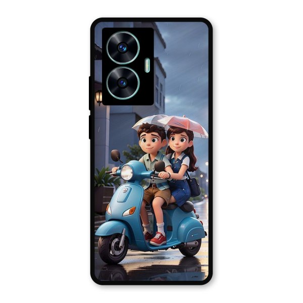 Cute Teen Scooter Metal Back Case for Realme C55