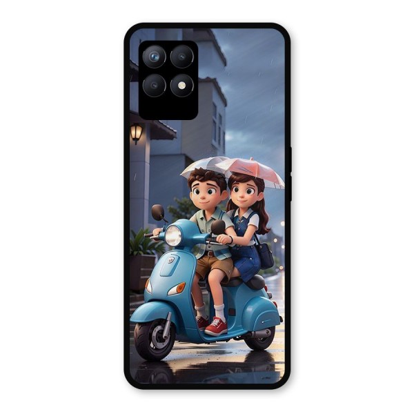 Cute Teen Scooter Metal Back Case for Realme Narzo 50