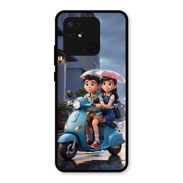 Cute Teen Scooter Metal Back Case for Redmi 10