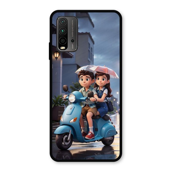 Cute Teen Scooter Metal Back Case for Redmi 9 Power