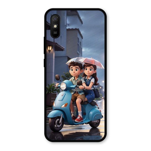 Cute Teen Scooter Metal Back Case for Redmi 9i