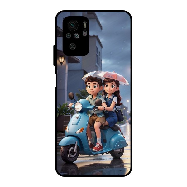 Cute Teen Scooter Metal Back Case for Redmi Note 10S