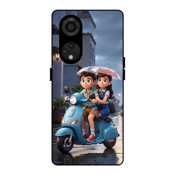 Cute Teen Scooter Metal Back Case for Reno8 T 5G