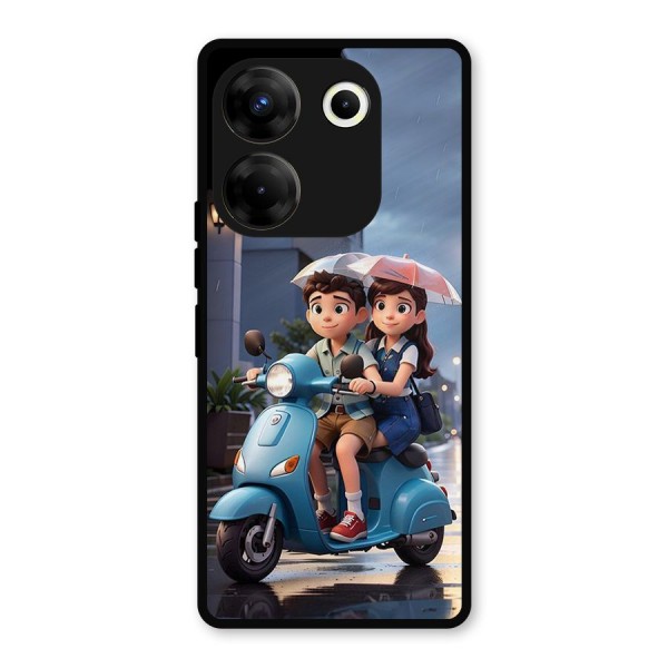 Cute Teen Scooter Metal Back Case for Tecno Camon 20