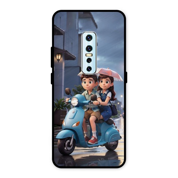 Cute Teen Scooter Metal Back Case for Vivo V17 Pro